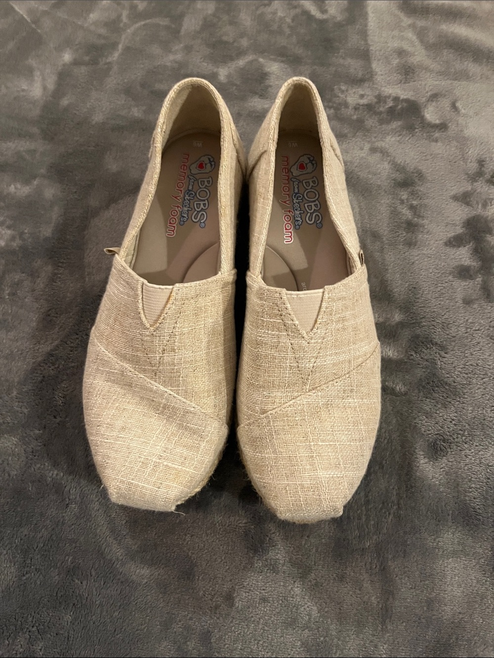 Skechers BOBS Slip-On Casual Shoes in Natural Beige